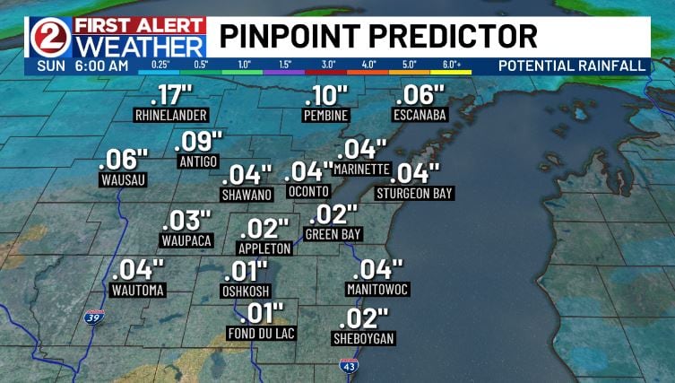 Showers Saturday, then clear skies and possible frost