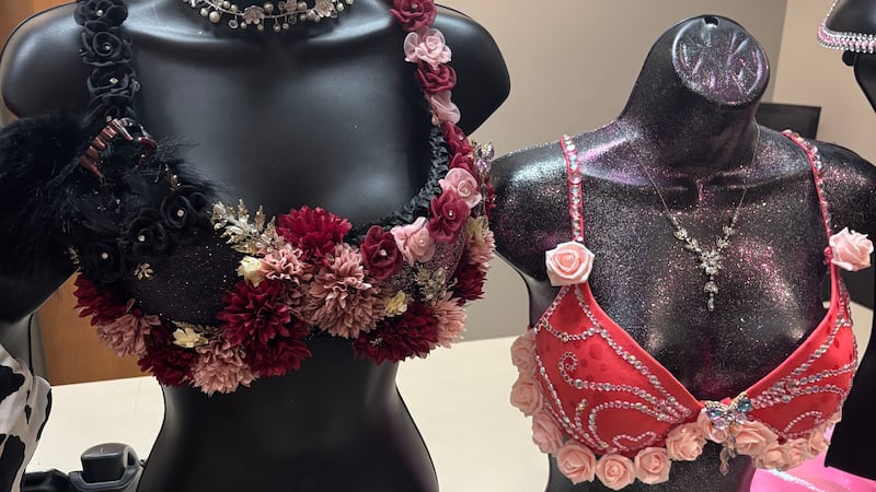 Local organizations decorate bras to raise money for Ribbon of Hope, supporting breast cancer...