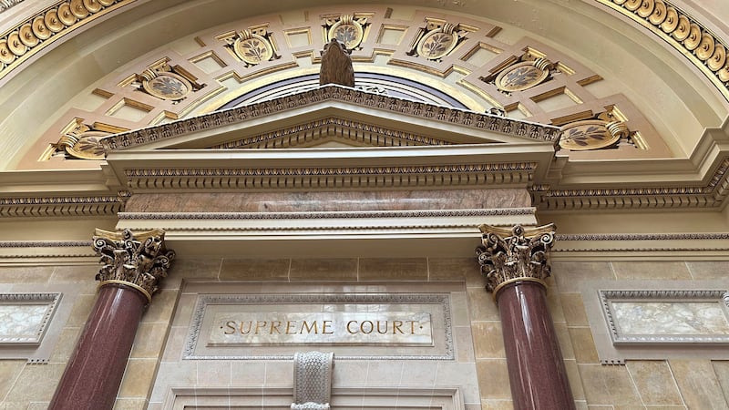 FILE - The entrance to the Wisconsin Supreme Court chambers is seen in the state Capitol in...