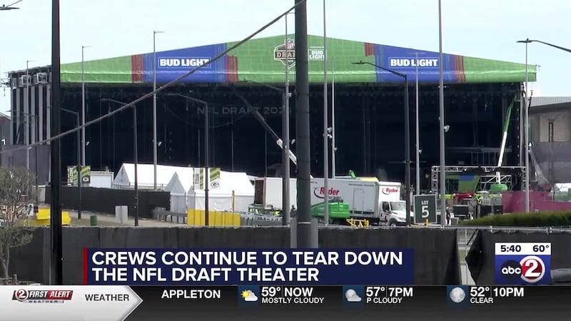 Road closures continue as teardown of draft theater starts