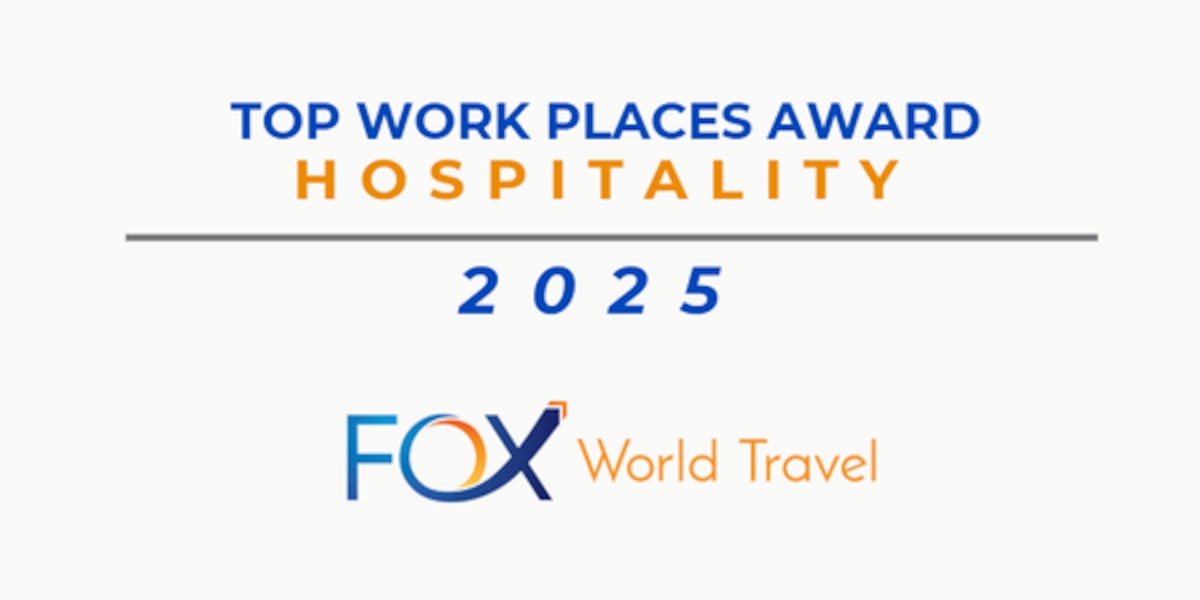 Fox World Travel earns 2025 Hospitality Industry Top Workplaces Award by USA Today and Energage