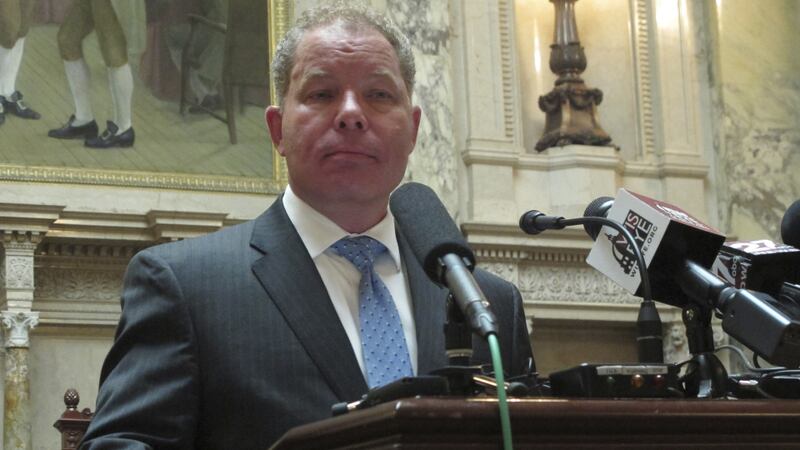Wisconsin Supreme Court Justice Dan Kelly at a news conference in the court chamber in May...
