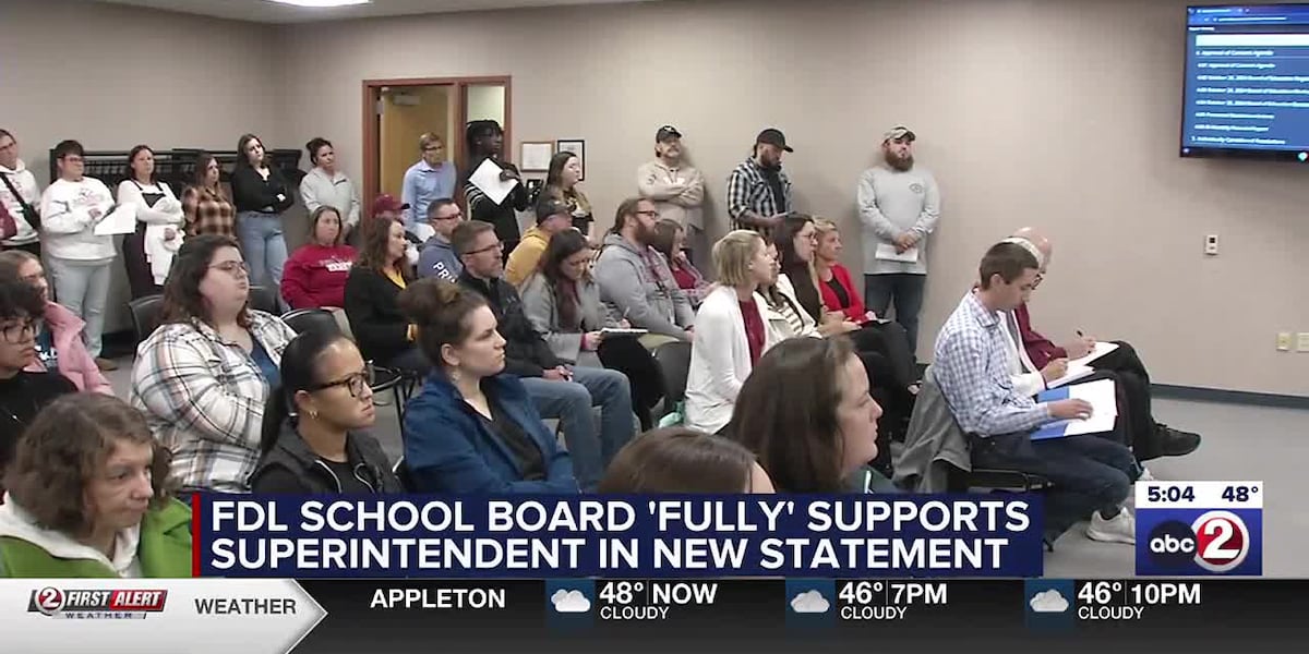 Fond du Lac school board ‘fully’ supports superintendent in new statement