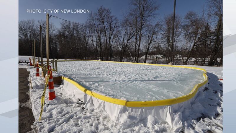 New London ice rink damaged after “rowdy” weekend at sledding hill