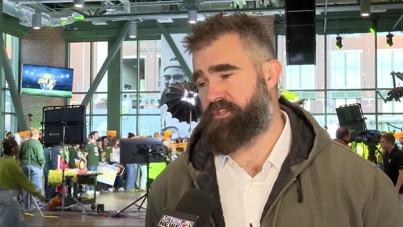 Good Morning America with Jason Kelce recorded at the Johnsonville Tailgate Village on Monday....