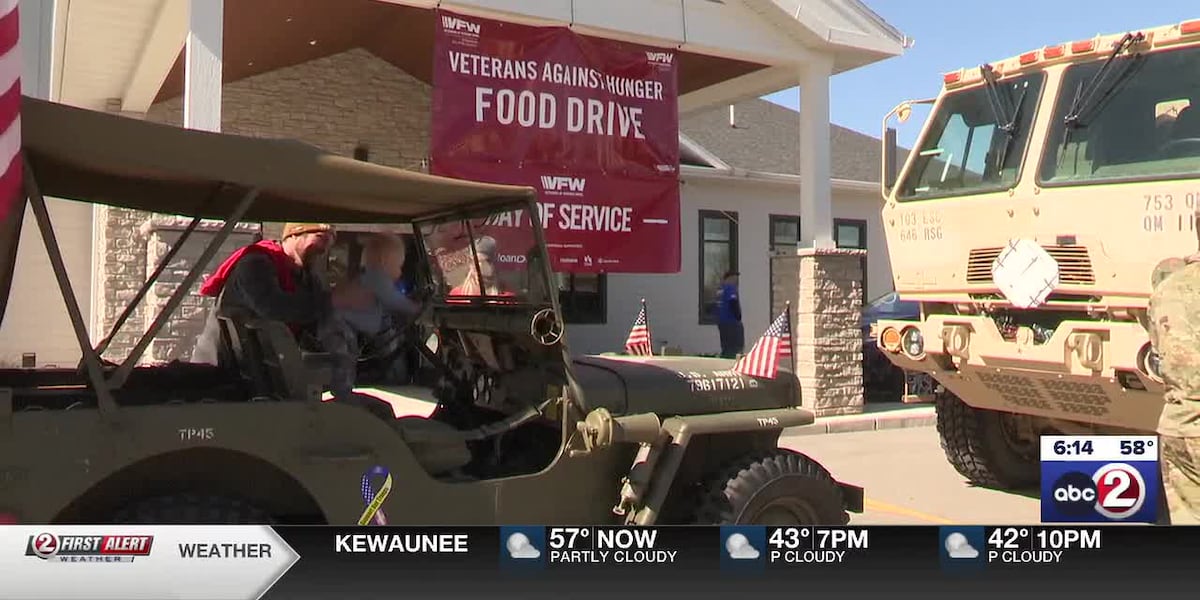 De Pere VFW Post 2113 hosts Veterans Against Hunger food drive in Wrightstown