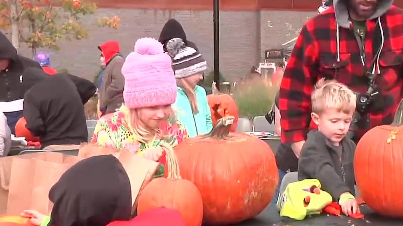 Titletown Pumpkin Palooza pumpkin carving