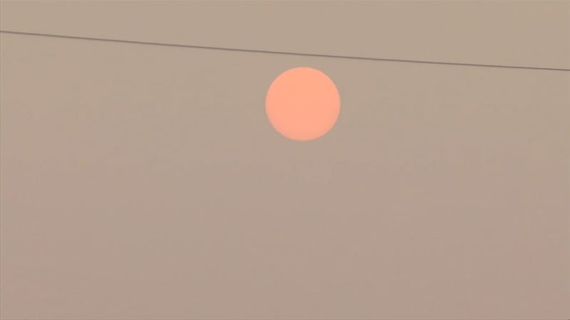 Smoke from wildfires in Canada makes the sunrise hazy over Bellevue (WBAY file)