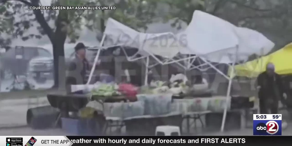 Wednesday storms blow over tents, merchandise at Green Bay farmers market