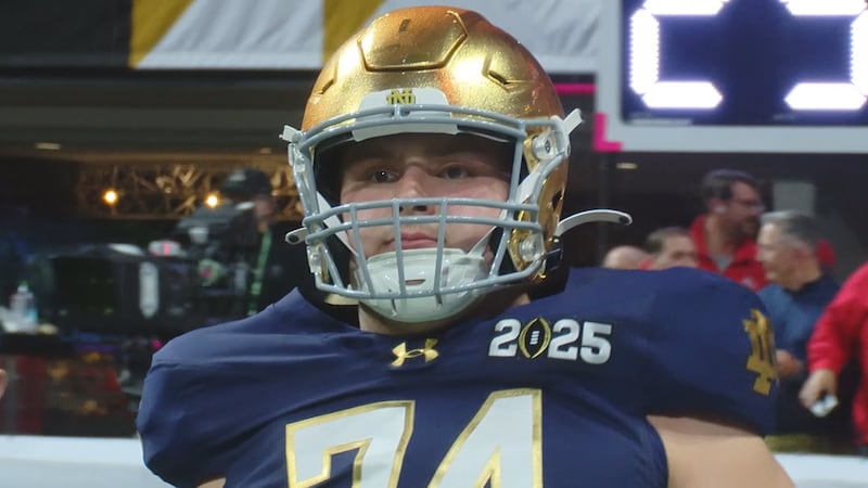 Schrauth celebrates great season and runner-up CFP finish with Notre Dame