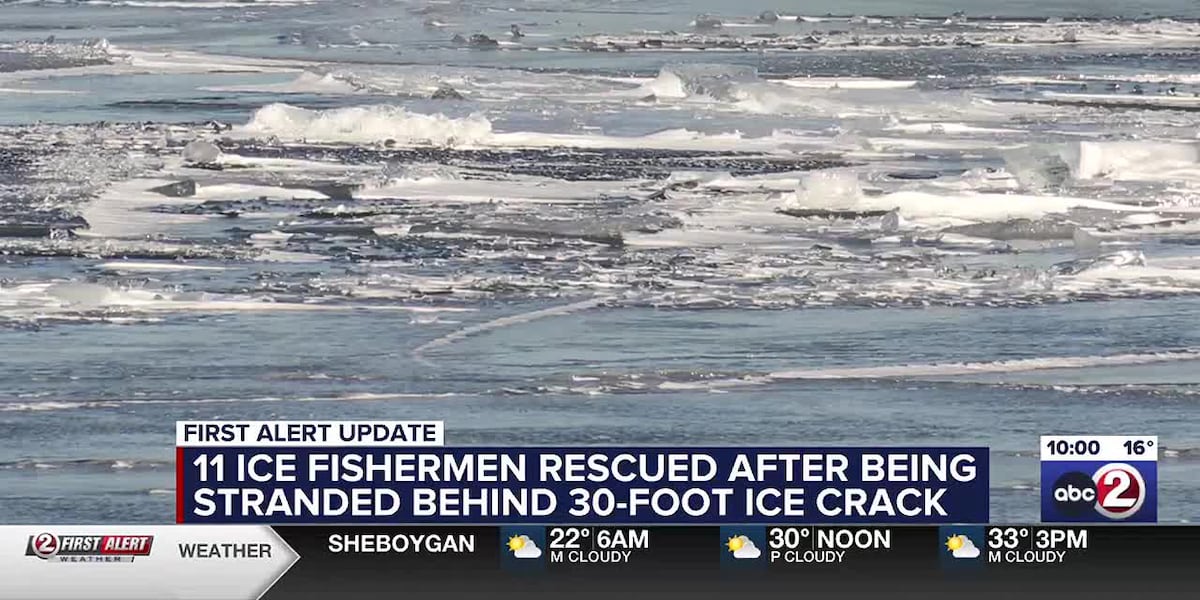 Ice Stranded Load 11 ice fishermen rescued after being stranded on the other side of 30 ...
