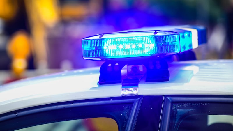 FILE - Blue police lights.