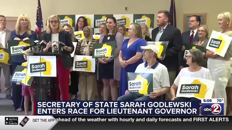 Wis. Secretary of State Sarah Godlewski launches bid for lieutenant governor