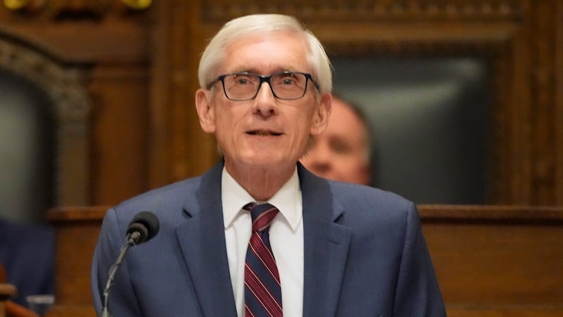 FILE - Wisconsin Gov. Tony Evers gives the annual State of the State address Wednesday, Jan....