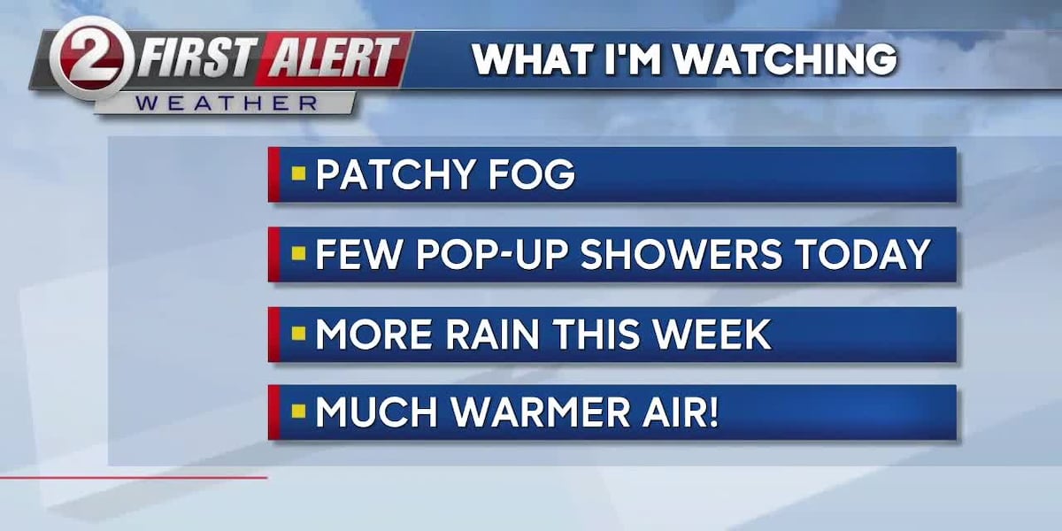 Warmer temperatures, more humidity on the way