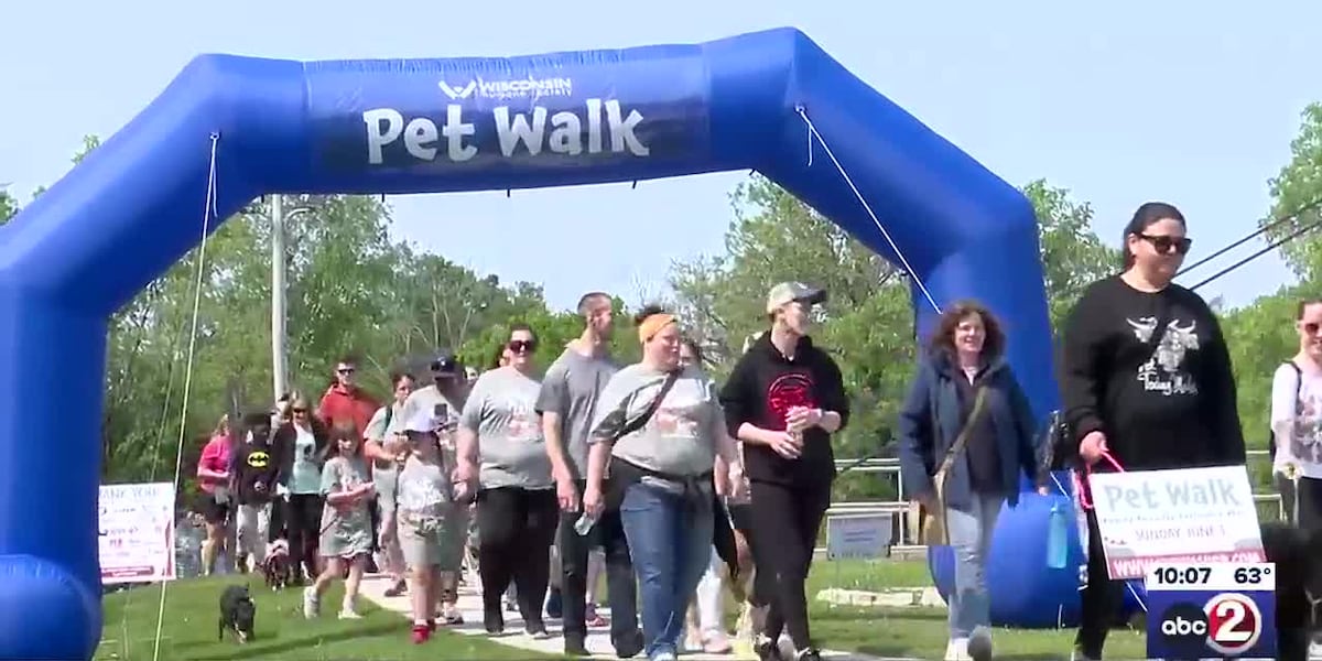Wisconsin Humane Society Pet Walk Sunday at Pamperin Park