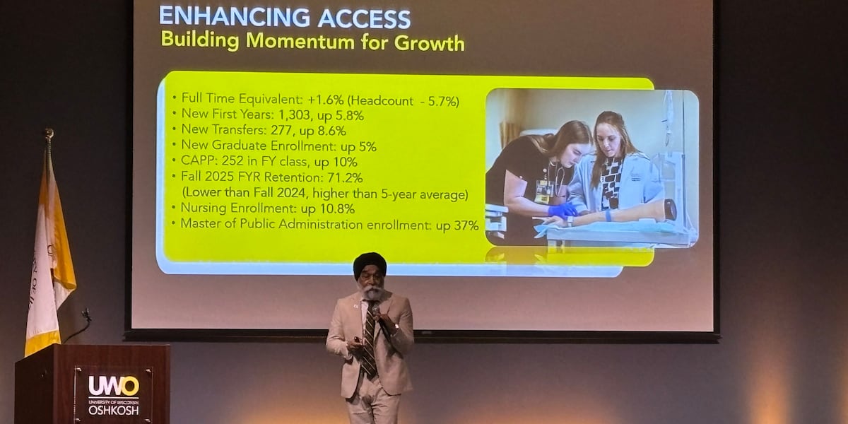 UW-Oshkosh chancellor touts enrollment, budget surplus growth