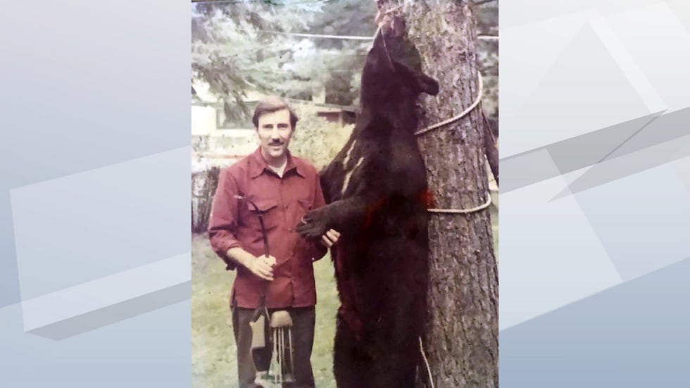 Chuck Ramsay with a trophy bear from bow hunting (Photo provided)