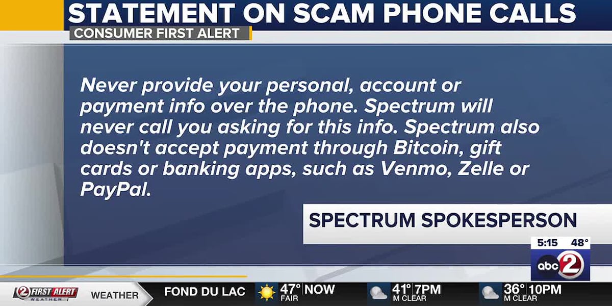 CONSUMER FIRST ALERT: Scammers posing as Spectrum Cable