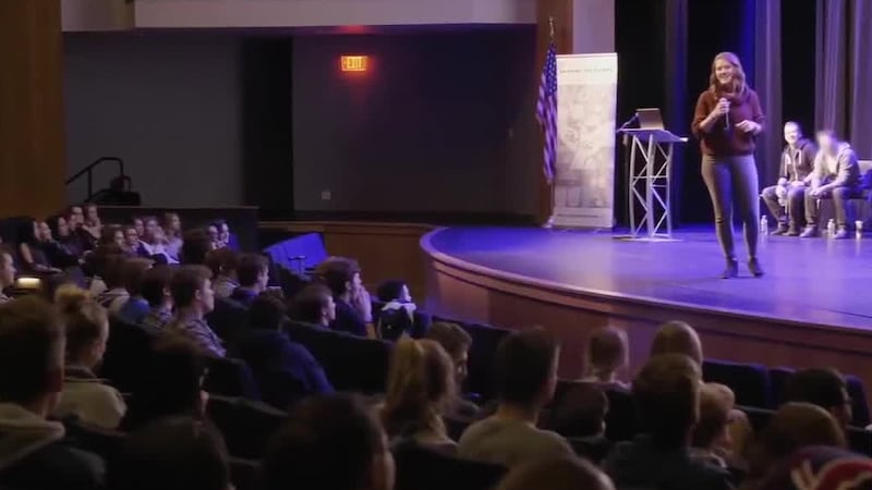 Rise Together school presentation. The nonprofit aims to uplift youth mental health and...