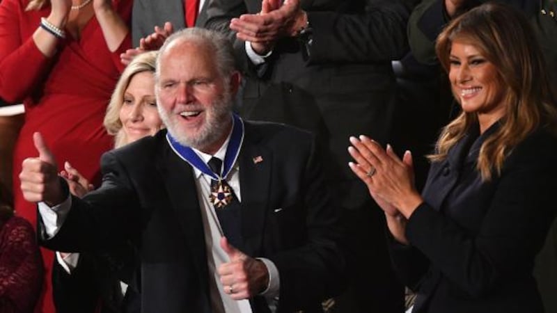 Rush Limbaugh receives Presidential Medal of Freedom at State of the Union. (CNN)