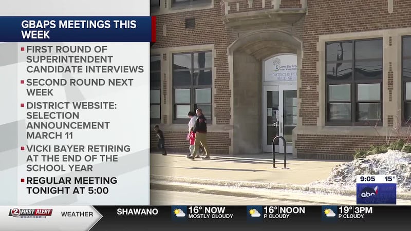 The school board plans three closed interviews this week for interviews and discussion.