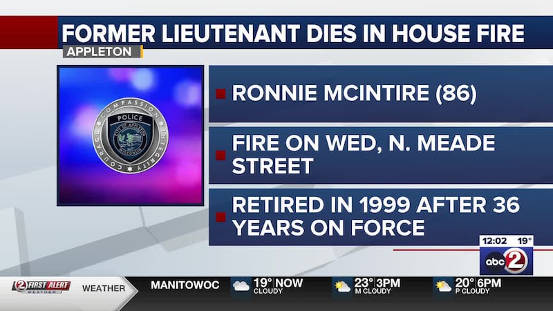 Ronnie McIntire, 86, died in the fire on N. Meade St. last Wednesday.