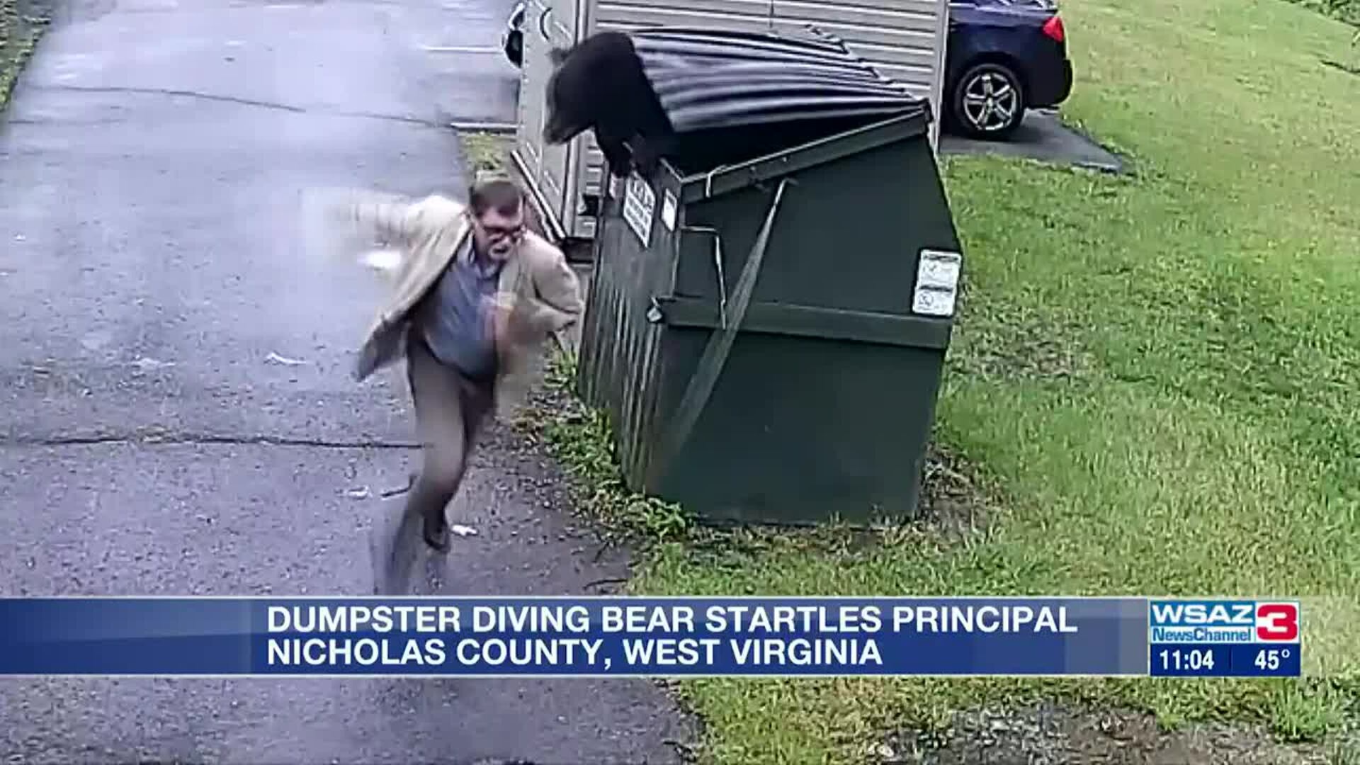 Principal has encounter with bear at dumpster