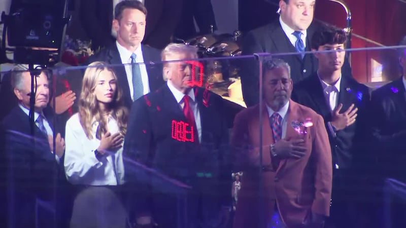 President Donald Trump was booed loudly by NBA fans when he was shown on video screens during...