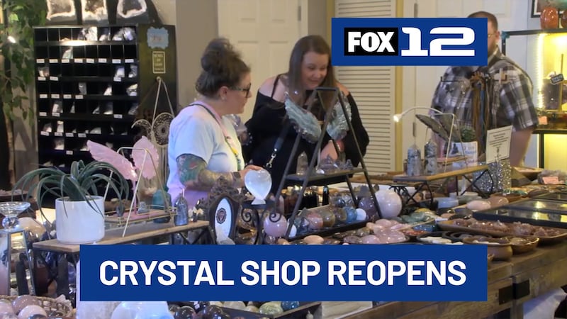 A southeast Portland crystal and gift shop is finally back open after an explosion forced the...